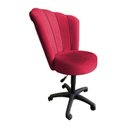 Ver imagem 2 de Cadeira Mocho para Estética Escritório Veludo Vermelho - Lm Decor