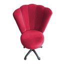 Ver imagem 4 de Cadeira Mocho para Estética Escritório Veludo Vermelho - Lm Decor