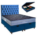 Ver imagem 1 de Kit Cabeceira + Cama Box Bau + Colchão Queen Molas Ensacadas Petrus Paropas