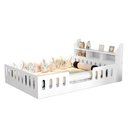 Ver imagem 1 de Cama de Criança Infantil Casal com Nicho Helo Luminária Led - Branca Incluso Lousa Mágica