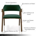 Ver imagem 7 de Kit 5 Cadeiras Sala de Jantar e Jogos Carteados Madeira Maciça Poker Veludo Verde-nogueira G42 -