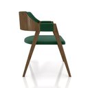 Ver imagem 3 de Kit 5 Cadeiras Sala de Jantar e Jogos Carteados Madeira Maciça Poker Veludo Verde-nogueira G42 -