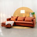 Ver imagem 1 de Sofá Modular 3 Lugares com Chaise e Pé Metal Sôma CabeCasa MadeiraOriginals