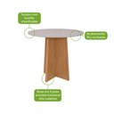 Ver imagem 5 de Conjunto Sala de Jantar Mesa Celebrare Tampo Vidro Red 100 Off White com 4 Cadeiras Téssera - Lopas
