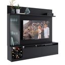 Ver imagem 2 de Rack com Painel para Tv até 50 Polegadas Coliseu 3 Portas Preto - Panorama Móveis