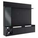 Ver imagem 3 de Rack com Painel para Tv até 50 Polegadas Coliseu 3 Portas Preto - Panorama Móveis
