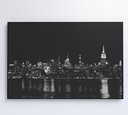 Ver imagem 1 de Quadro Rio Hudson Preto e Branco - 90x60 Cm - Tecido Canvas