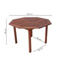 Ver imagem 4 de Conjunto Externo com Mesa Oitavada 120cm e 4 Poltronas Eron Madeira Maciça Marrom
