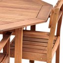 Ver imagem 6 de Conjunto Externo com Mesa Oitavada 120cm e 4 Poltronas Eron Madeira Maciça Marrom