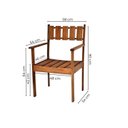 Ver imagem 5 de Conjunto Externo com Mesa Oitavada 120cm e 4 Poltronas Eron Madeira Maciça Marrom