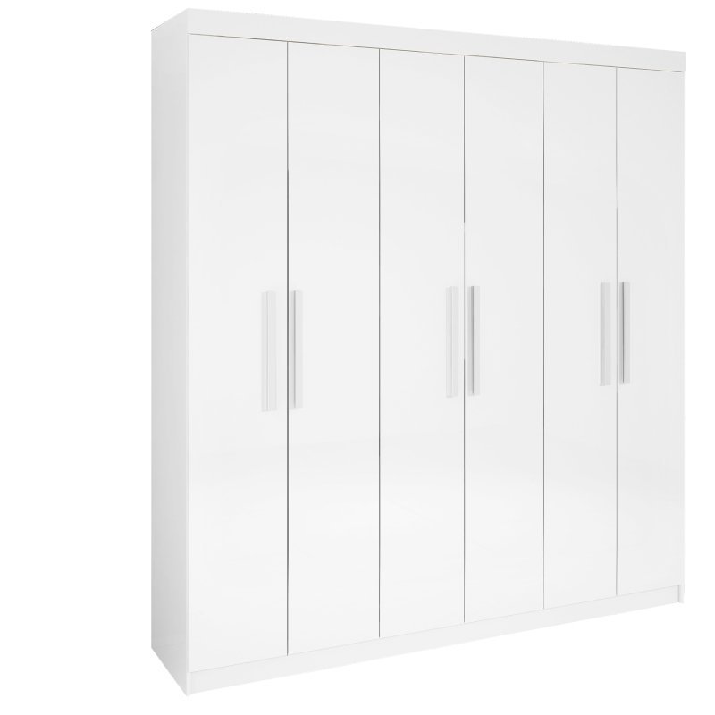 Guarda Roupa Casal 6 Portas 4 Gavetas Leblon D'doro Branco