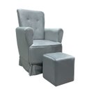 Ver imagem 1 de Poltrona de Amamentação Bella com Balanço e Pufe em Veludo