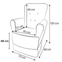 Ver imagem 2 de Poltrona de Amamentação Bella com Balanço e Pufe em Veludo