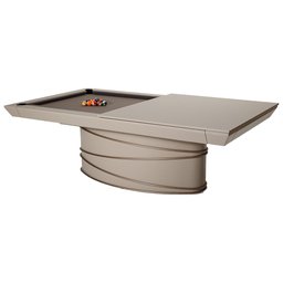 Mesa de Bilhar Sinuca e Jantar Sullivan Versátil com Tampo Removível 248 Cm Base Oval Fendi G84 - Gr - 1