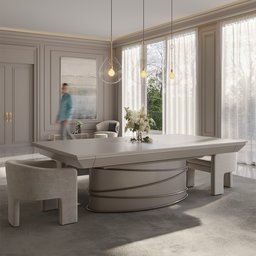 Mesa de Bilhar Sinuca e Jantar Sullivan Versátil com Tampo Removível 248 Cm Base Oval Fendi G84 - Gr - 2
