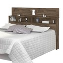Ver imagem 4 de Cabeceira Cama Box Queen 1,60 Florença com Nicho e Espelho - Castanho