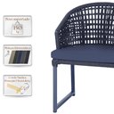 Ver imagem 4 de Cadeira Noronha Aluminio Pint Azul, Tela Corda Nautica Azul