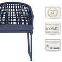 Ver imagem 3 de Cadeira Noronha Aluminio Pint Azul, Tela Corda Nautica Azul