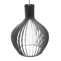 Luminária Teto tipo Pendente em MDF - Completa - Cor: Cinza - 1