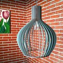 Ver imagem 3 de Luminária Teto tipo Pendente em MDF - Completa - Cor: Cinza