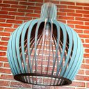 Ver imagem 2 de Luminária Teto tipo Pendente em MDF - Completa - Cor: Cinza