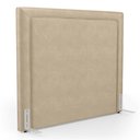 Ver imagem 1 de Cabeceira Cama Box King Size Alba 195cm com Frame Veludo Bege - Desk Design