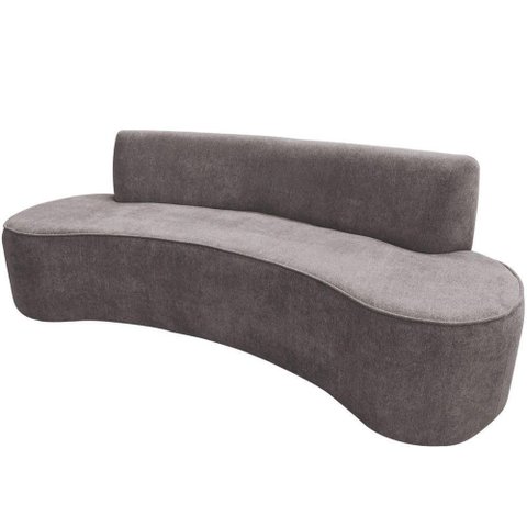Sofá 03 Lugares 210cm Mônaco Poliéster Cinza Claro - Nexta Casa