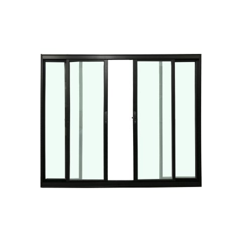 Janela 4 Folhas Preto 100x150 Linha 18 Esmeralda