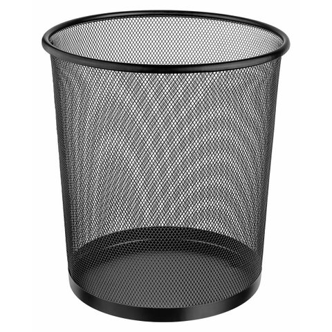 Lixeira de Ferro Redonda 12,5l Preto Ordene
