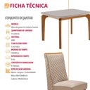 Ver imagem 7 de Mesa de Jantar Liz 120cm Tampo MDF Vidro Canto Copo com 4 Cadeiras Yasmin