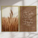 Ver imagem 1 de Quadro Decorativo Trigo e Versículo Bíblico
