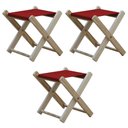 Ver imagem 1 de Kit 3 Banquinho de Madeira Banqueta Pescador-vermelho