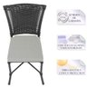 Kit com 2 Cadeira Em Alumínio E Fibra Sintética Turquia Zanutto com tecido impermeavel Preta - 3