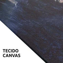Quadro Decorativo em Canvas Abstrato Mármore Azul Claro TaColado Moldura Flutuante 4,5cm Freijó 120  - 3