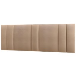 Cabeceira Estofada Cama Casal King Size Led Moderna 200 Cm:veludo Bege - 2