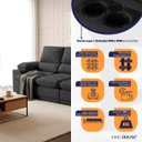 Ver imagem 3 de Sofá Veneza 2,40m Retrátil Reclinável Preto USB e Porta Copos - King House