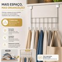 Ver imagem 7 de Organizador Suspenso 7 Ganchos Cabide Porta Toalhas sem Furo Cabideiro Multiuso Suporte Cozinha Lava