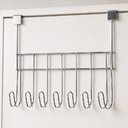 Ver imagem 3 de Organizador Suspenso 7 Ganchos Cabide Porta Toalhas sem Furo Cabideiro Multiuso Suporte Cozinha Lava