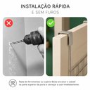 Ver imagem 6 de Organizador Suspenso 7 Ganchos Cabide Porta Toalhas sem Furo Cabideiro Multiuso Suporte Cozinha Lava