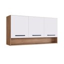 Ver imagem 1 de Armário Aéreo Triplo Giovanna 120cm com 3 Portas - Casajá - Freijo/branco