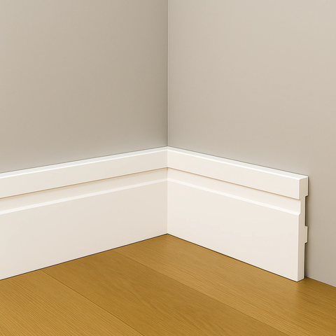 Rodapé Branco 10cm Poliestireno 20 Metros