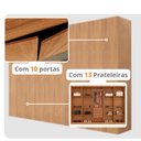 Ver imagem 5 de Guarda Roupa Casal Everest Mdf 10 Portas 4 Gavetas 13 Prateleiras