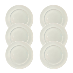Kit Prato Raso Versa Porcelana Branca – 6 Peças - 1