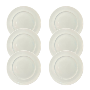 Kit Prato Raso Versa Porcelana Branca – 6 Peças