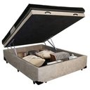 Ver imagem 6 de Cama Box Baú Casal Suede + Colchão Ortobom Iso Dupla Face 138x188x60 Cor:bege