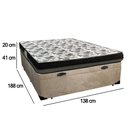 Ver imagem 5 de Cama Box Baú Casal Suede + Colchão Ortobom Iso Dupla Face 138x188x60 Cor:bege
