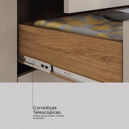Guarda Roupa Casal 6 Portas com Espelho e 4 Gavetas Giardino - Amêndola Touch/nude Prime Tx - 7