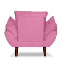 Ver imagem 2 de Mini Poltrona Cadeira Infantil de Criança Suede Rosê Pés Palito
