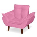 Ver imagem 3 de Mini Poltrona Cadeira Infantil de Criança Suede Rosê Pés Palito