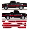 Kit Faixa Lateral F-1000 Turbo 91 92 Cs Adesivo Decorativo Vermelho Teu Adesivo - 1